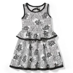 Janie & Jack Girls PINK SKIES AHEAD Black & White Floral Dress Size 2T